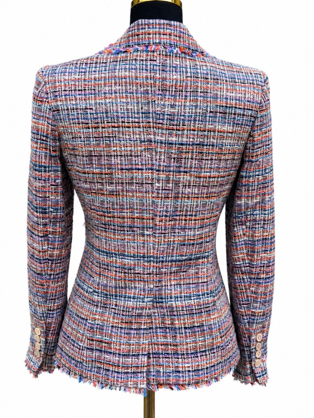 Veronica Beard Theron Tweed Blazer Jacket Size 6 Multi Double Breasted NWT $650 - Picture 5 of 16